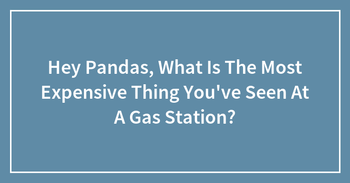 Hey Pandas, What Is The Most Expensive Thing You’ve Seen At A Gas Station? (Closed)