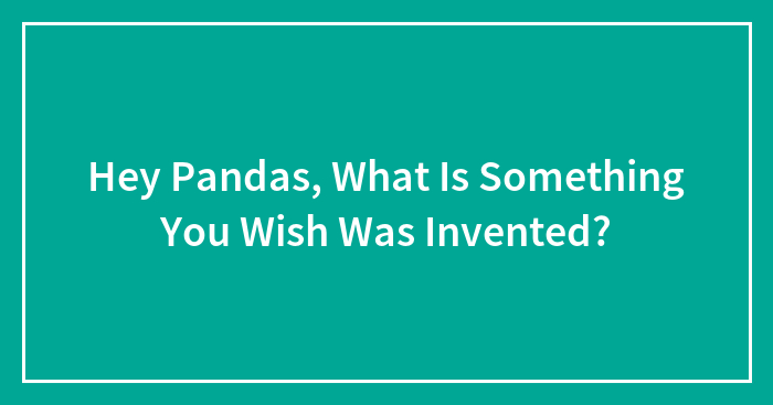 Hey Pandas, What Is Something You Wish Was Invented? (Closed)
