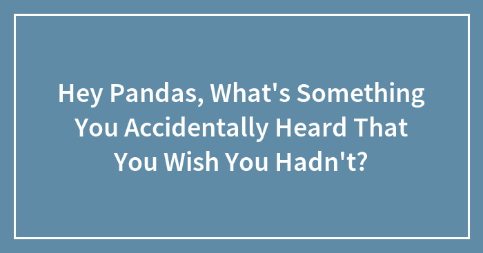 Hey Pandas, What’s Something You Accidentally Heard That You Wish You Hadn’t?