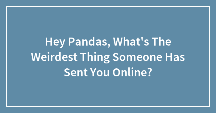 Hey Pandas, What’s The Weirdest Thing Someone Has Sent You Online? (Closed)