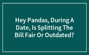 Hey Pandas, During A Date, Is Splitting The Bill Fair Or Outdated?