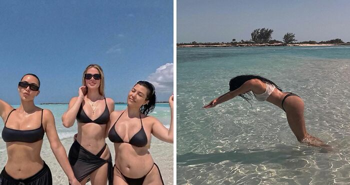 The Internet Can’t Stop Laughing At Kim Kardashian’s Awkward Dive During Beach Vacation