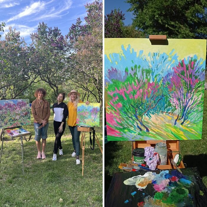 My Friends And I Went To An Art Plein Air With A Lilac Landscape (15 Pics)