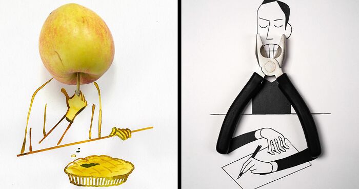 36 Captivating And Humorous Illustrations Created From Everyday Items By Christoph Niemann