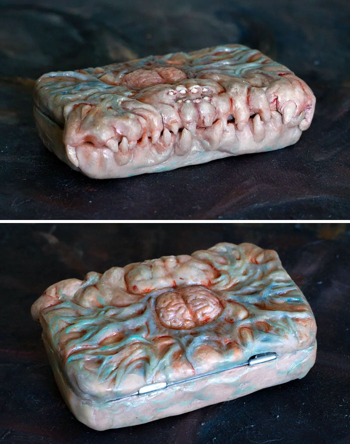 I Used Polymer Clay To Transform An Altoids Tin Into A Monster
