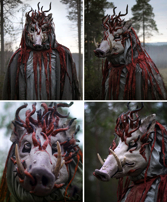 I Made A Papier-Maché Boar Mask, Inspired By Lord Okkoto