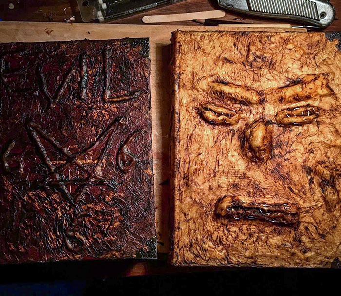 My Creepy Spell Books Made Out Of Toilet Paper And Glue