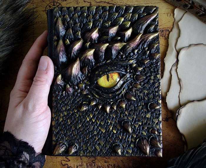 One Of My Recently Made Dragon Journals. Everything In It Is Made By Hand