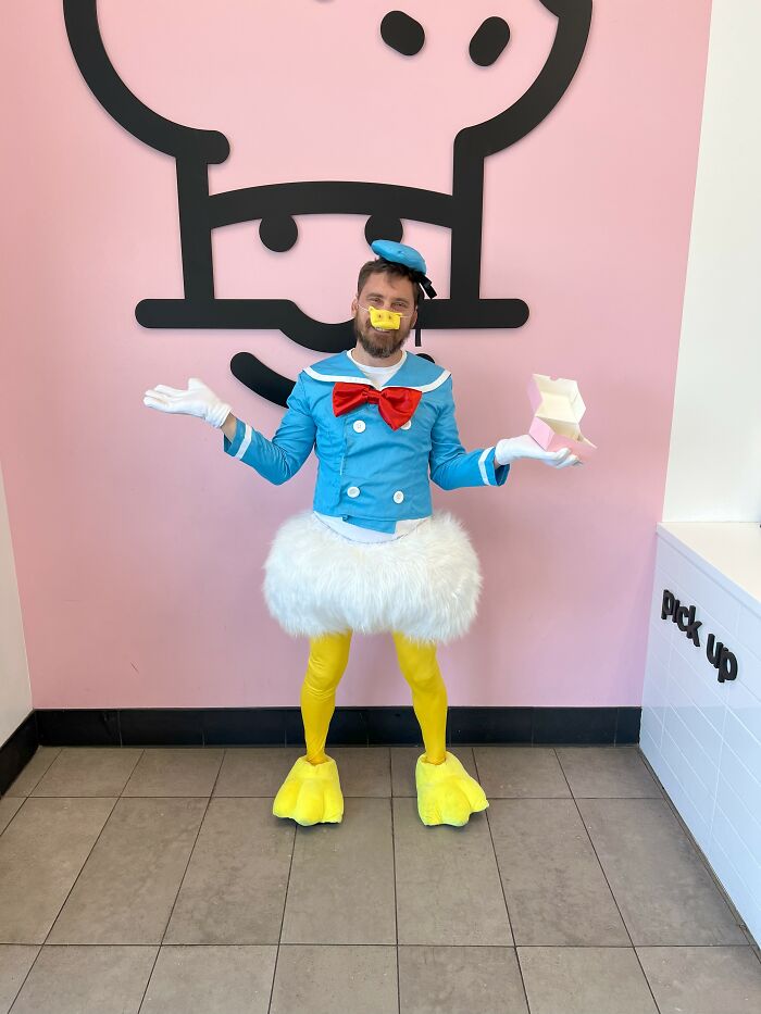 Mitch Humiliated In An Embarrassing Donald Duck Costume