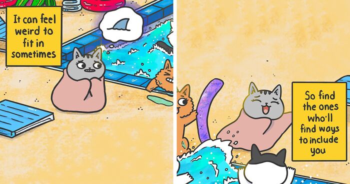 “Cat & Cat”: 25 Funny And Wholesome Comics About The Secret Life Of Feline Friends (New Pics)