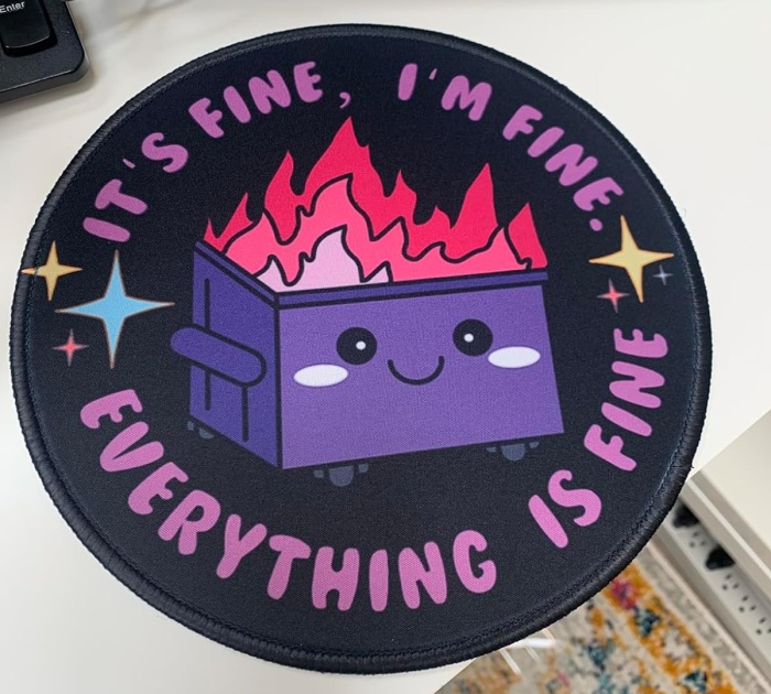 Sizzle While You Work: Gctriki’s Dumpster Fire Mouse Pad