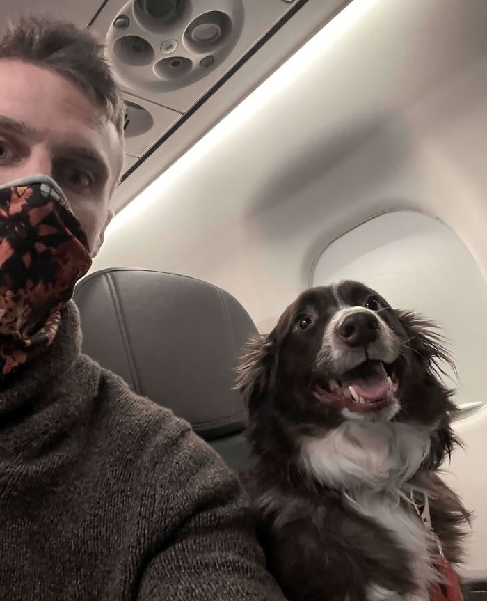 My Best Friend Has Never Been On A Plane Before. I Thought He’d Be Scared But He Loved It