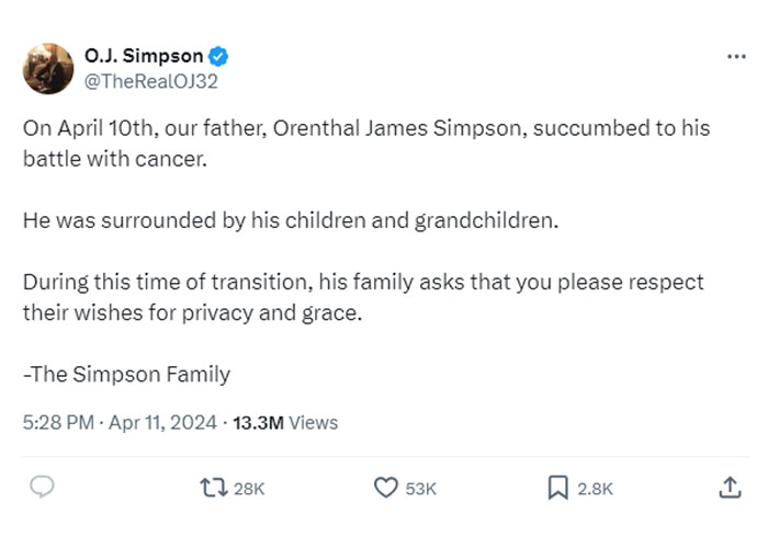OJ Simpson, NFL Star Acquitted In “Trial Of The Century,” Passes Away At 76 OJ Simpson, NFL Star Acquitted In “Trial Of The Century,” Passes Away At 76