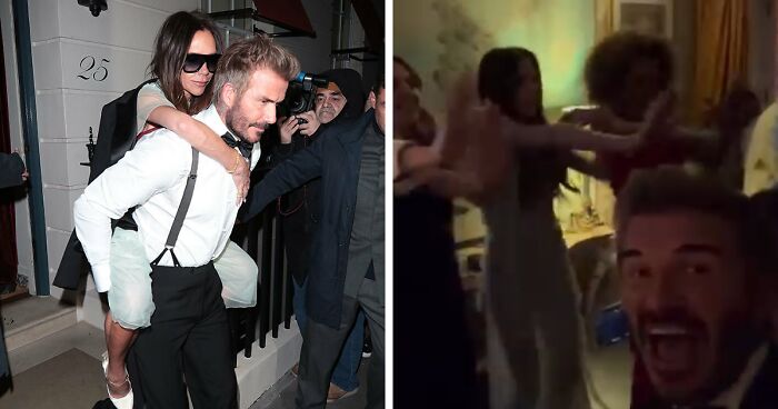 Victoria Beckham Parties Away With Spice Girls And Ends The Night On David Beckham’s Back