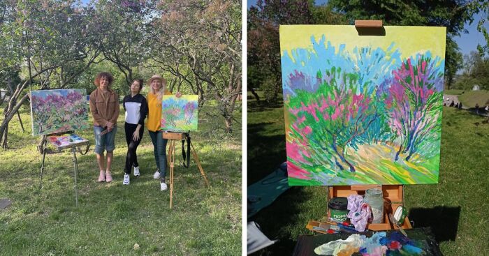 My Friends And I Went To An Art Plein Air With A Lilac Landscape (15 Pics)
