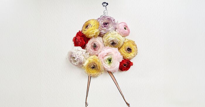 Artist Fuses Fashion With Art, Creating Beautiful Gowns Using Watercolors And Flowers (70 Pics)