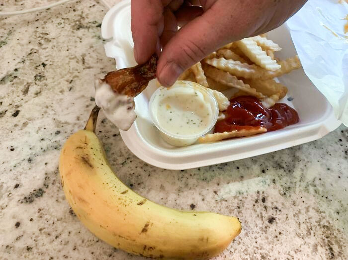 Ordered Wings For Lunch. Banana For Scale