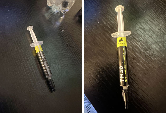 Ladies And Gentlemen, The Substances My Cleaning Woman Reported To The Police. It's A Thermal Paste For A Computer, Found Next To PC Parts