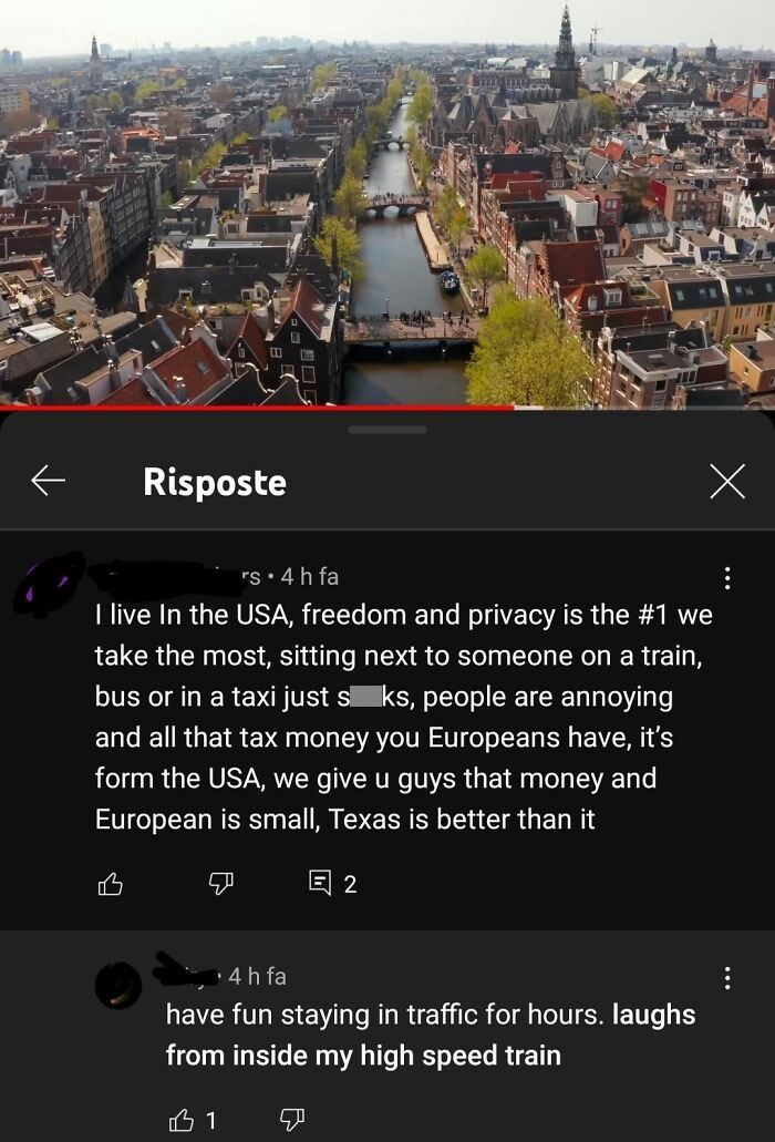 This Comment On A Video Explaining Why European Road System Is Better