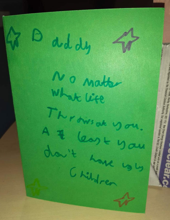 Dad Showed Me This Card He Got From My Very Modest Little Brother For Father's Day