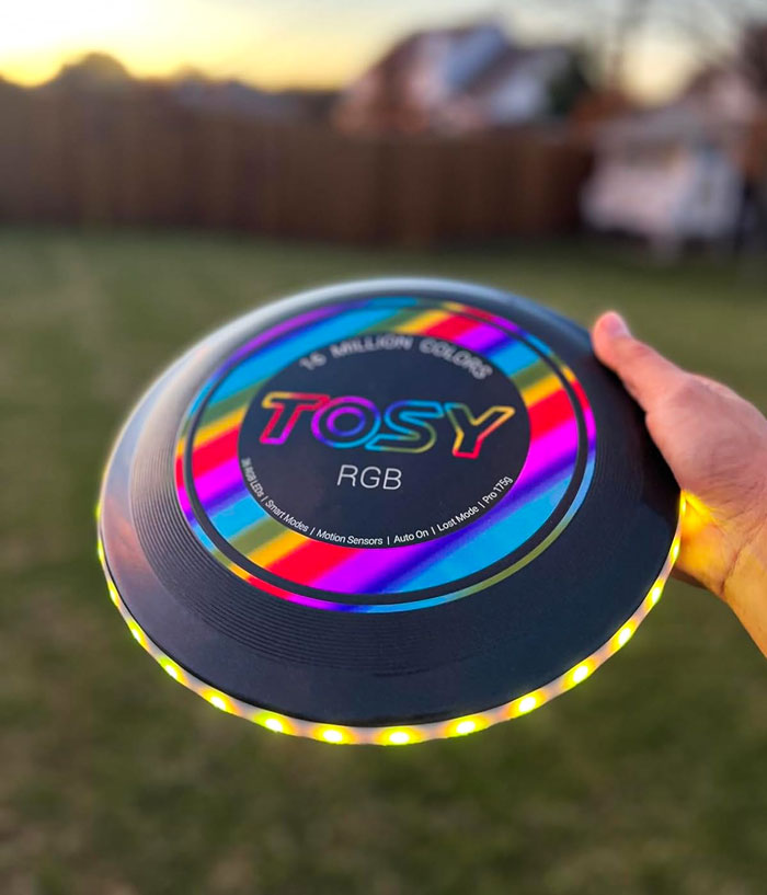 Bedtime Is Canceled With The Tosy Flying Disc - Add Some Color To Your Kid's Night!