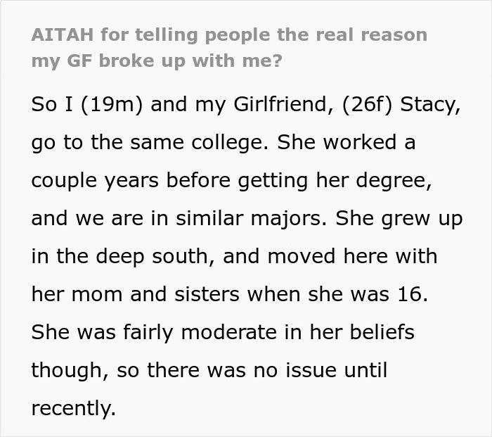 Guy “Ruins Ex-Girlfriend’s Life” By Telling Everyone The Real Reason They Broke Up Guy “Ruins Ex-Girlfriend’s Life” By Telling Everyone The Real Reason They Broke Up