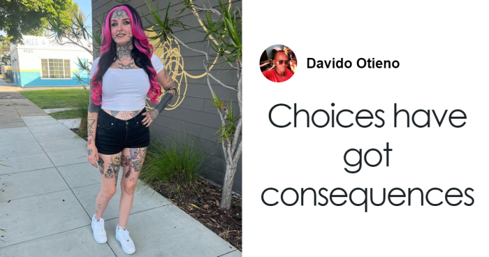 “Gonna Use This For My Younger Clients As A Lesson”: People Give Tattooed Woman A Reality Check