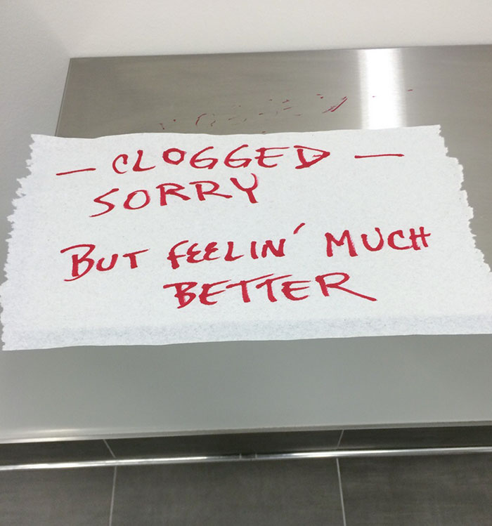 Someone Left A Note In The Bathroom At Work