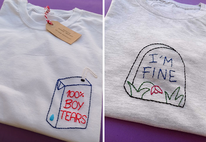 Our Hand-Embroidered Clothes Inspired By Puns, Memes, Pop Culture And More (16 Pics)
