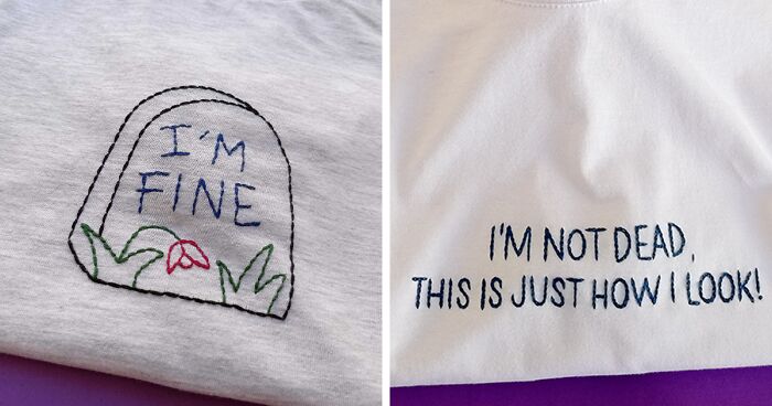 We Resist Unethical Mass Production By Hand-Embroidering Our Clothes (16 Pics)