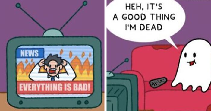 Artist Illustrated The Secret Life Of Ghosts In 23 Funny Comics (New Pics)