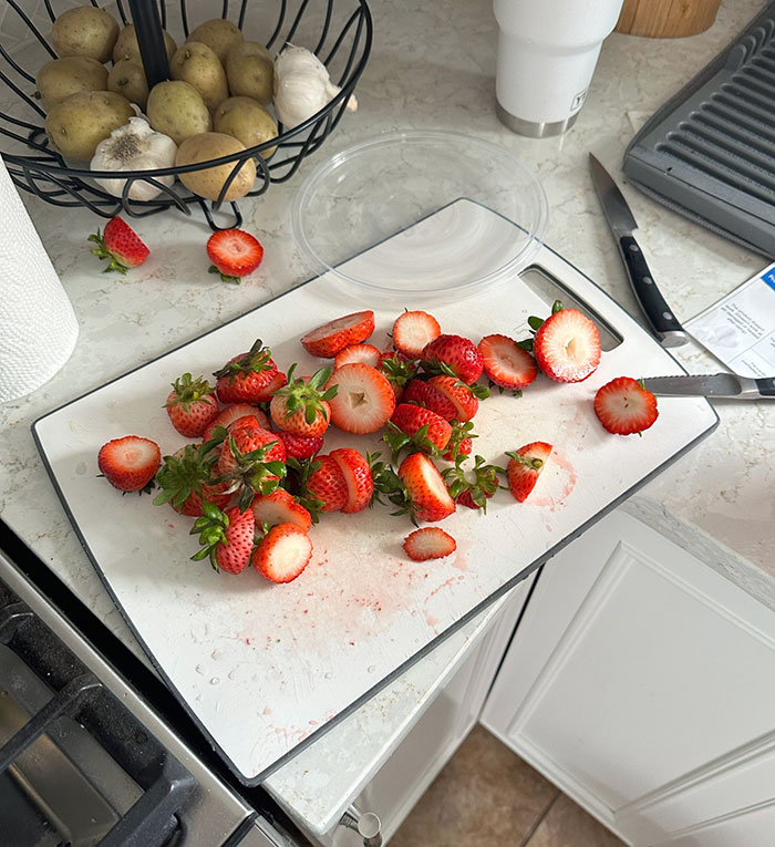 This Was My Wife's "Trash Pile" From Destemming The Strawberries