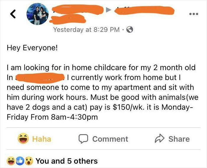 Ah Yes, $150 A Week For A Job With Full Time Hours