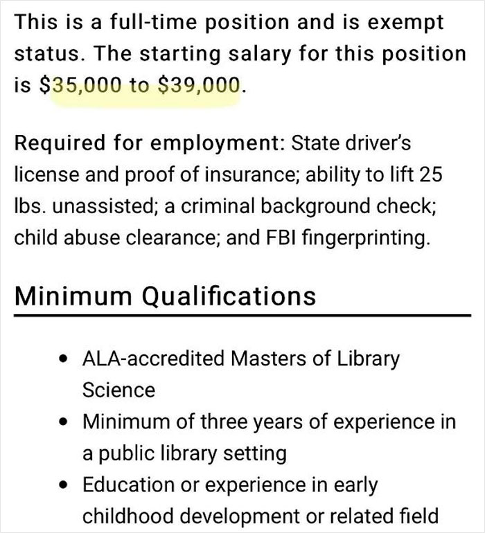 Masters Degree Required For 15.38 An Hour Job