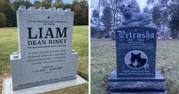 40 Pics Of Interesting Headstones That People Spotted While Walking Around Cemeteries