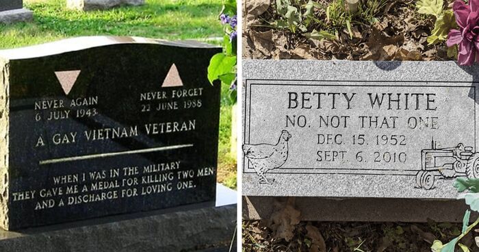 40 Pics Of Interesting Headstones That People Spotted While Walking Around Cemeteries