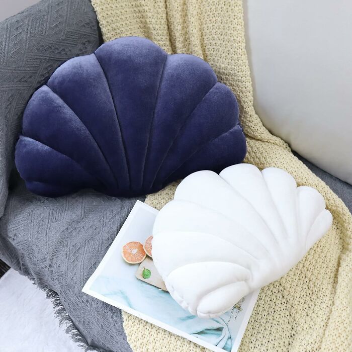 Give Your Couch That Editorial Touch With A Seashell Decorative Pillow