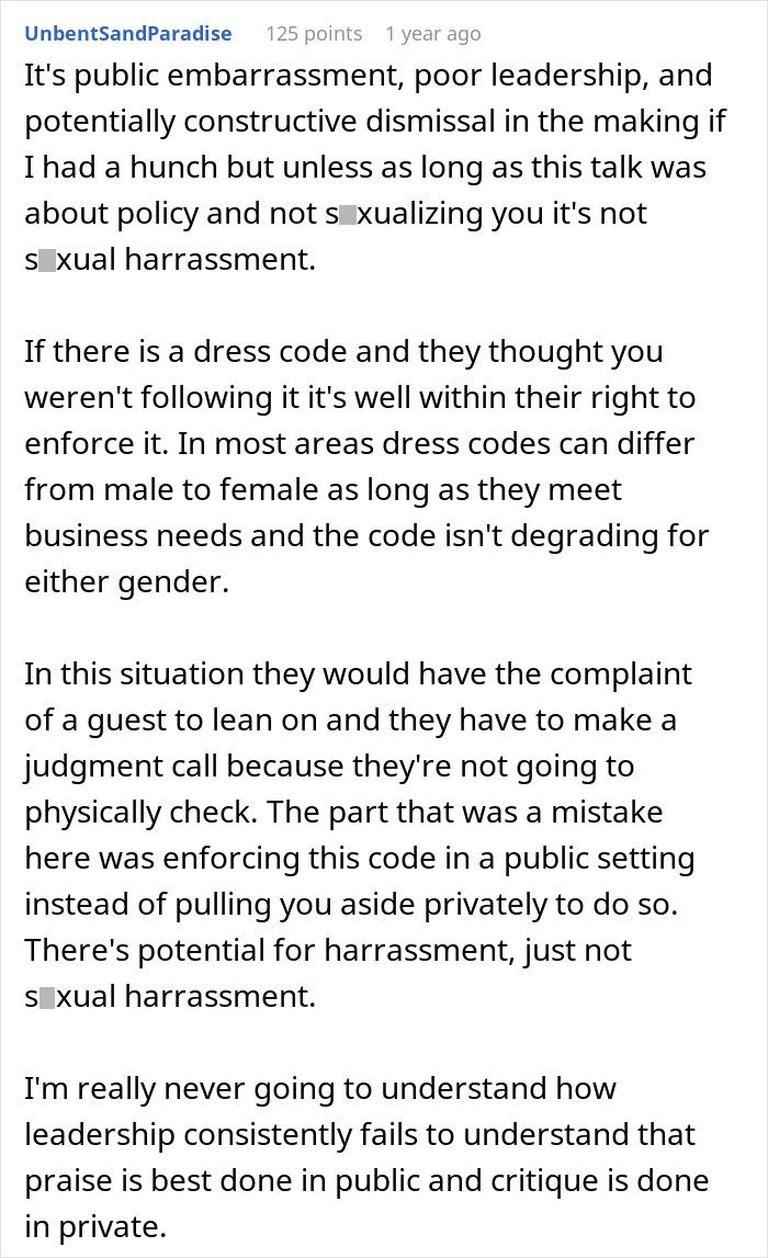 Woman Feels She Is Being Targeted At Work For Being Disabled When Manager Makes Fuss About Her Bra Woman Feels She Is Being Targeted At Work For Being Disabled When Manager Makes Fuss About Her Bra