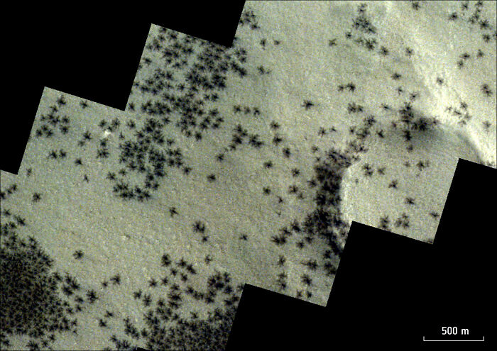 Mars Covered In Hundreds Of “Spiders” In Horrifying New Satellite Footage