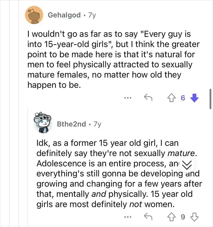 It’s Perfectly Fine For Men To Like 15 Year Old Females