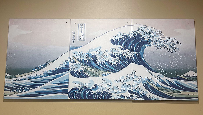 The Way These Canvases Were Hung Up In The Bathroom Of My Local Sushi Restaurant