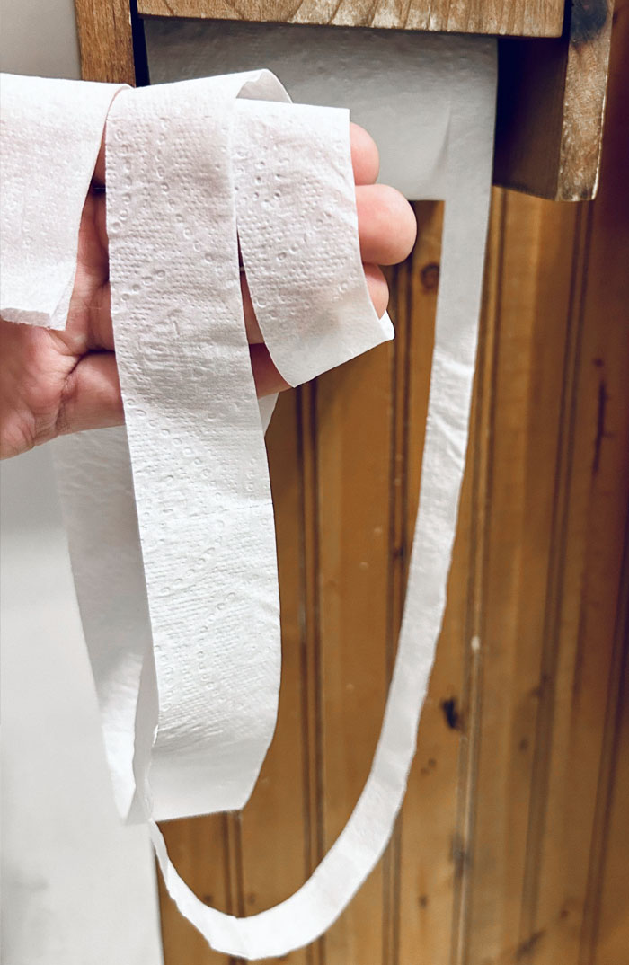 This Roll Of Toilet Paper That Gets Thinner And Thinner As You Unwind It