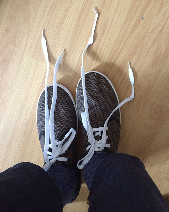 Brand New Shoes With Their Own Shoelaces