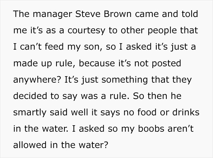 A Water Park Bans Mom From Breastfeeding In Water, Her Rant Goes Viral Online Causing Backlash A Water Park Bans Mom From Breastfeeding In Water, Her Rant Goes Viral Online Causing Backlash