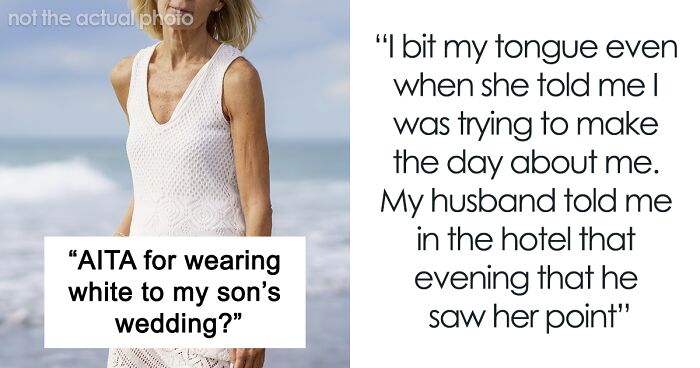 Mom Wonders If She Messed Up By Wearing White To Her Son’s Bohemian Beach Wedding