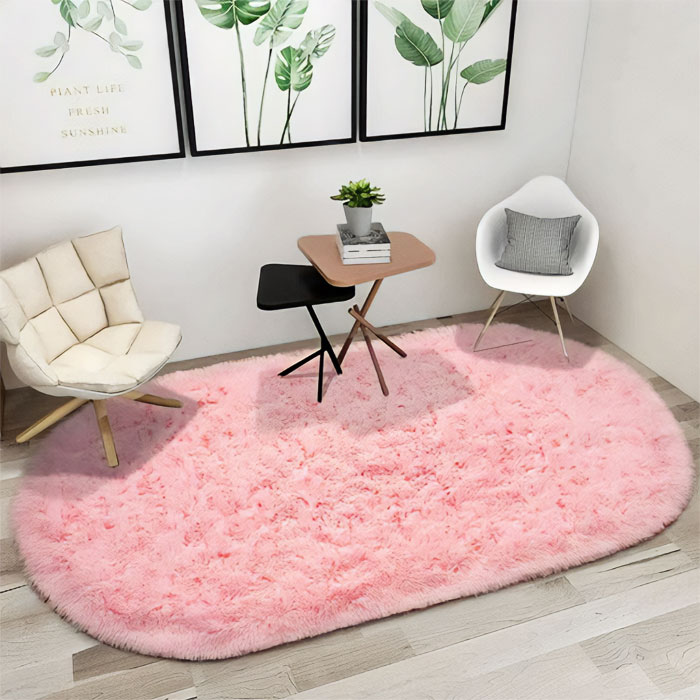 Elevate Your Space With The Oval Fluffy Area Rug: Your Luxurious Accent For Plush Comfort And Timeless Elegance