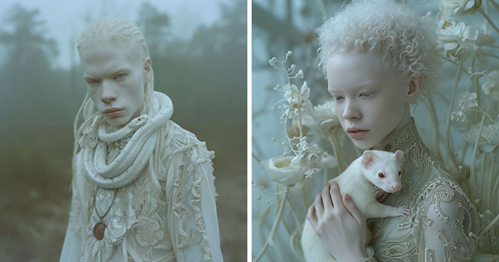 My Photo Series “Porcelain Beauty”, Showcasing People With Albinism, Continues With The Help Of AI (15 Pics)
