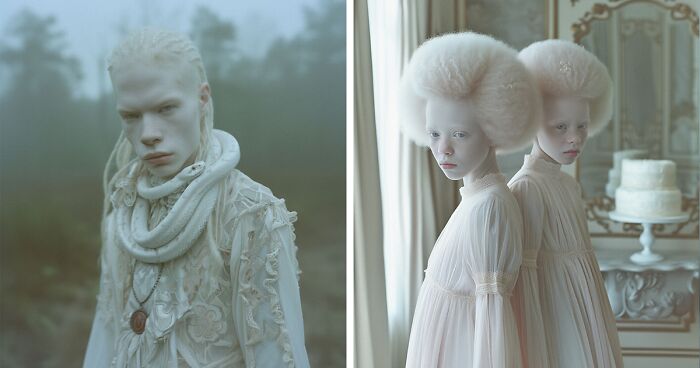 My Photo Series “Porcelain Beauty”, Showcasing People With Albinism, Continues With The Help Of AI (15 Pics)