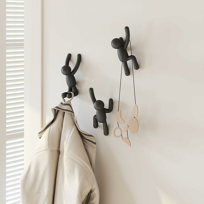 Add Personality To Your Space With The Buddy Wall Hook: Functional And Playful Organizer For Coats, Hats, And More