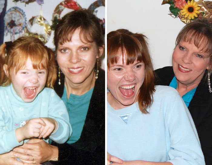 My Mom And I Recreated A Pose From 1989. It's Not Perfect, But We Had A Blast